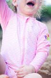 Little Toggs Rash Suit - Pink Stripe