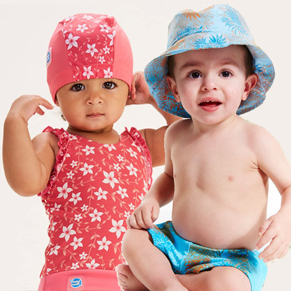 Children's sun hats swim caps kids babies