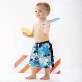Splash About Happy Nappy Board Shorts - Blue / Green Floral - Clearance
