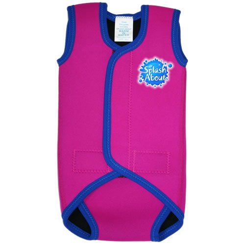 Splash About Baby Wrap - Pink with Blue Binding - Clearance